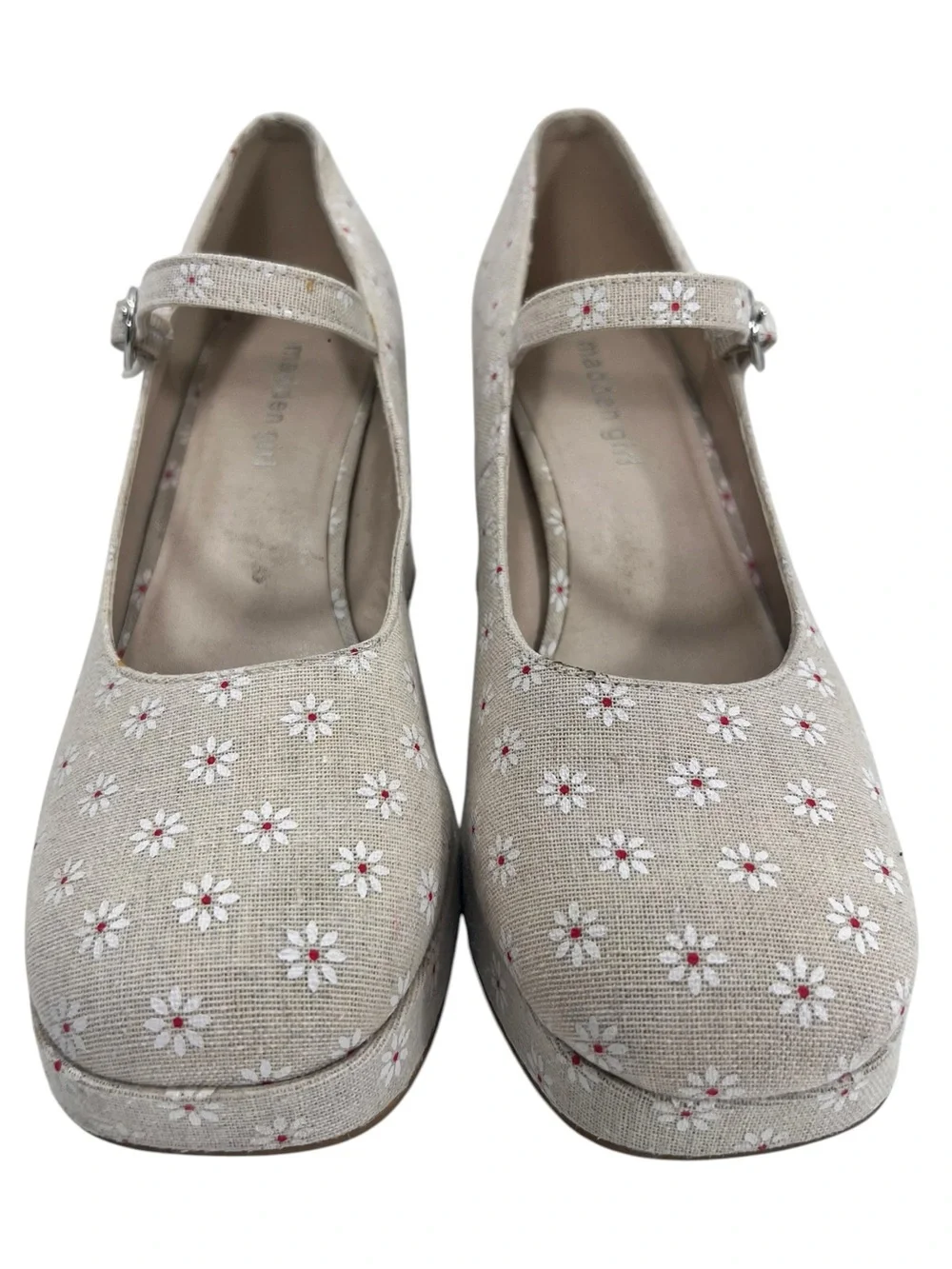 Madden Girl Mantel Floral Mary Jane Platform Heels
